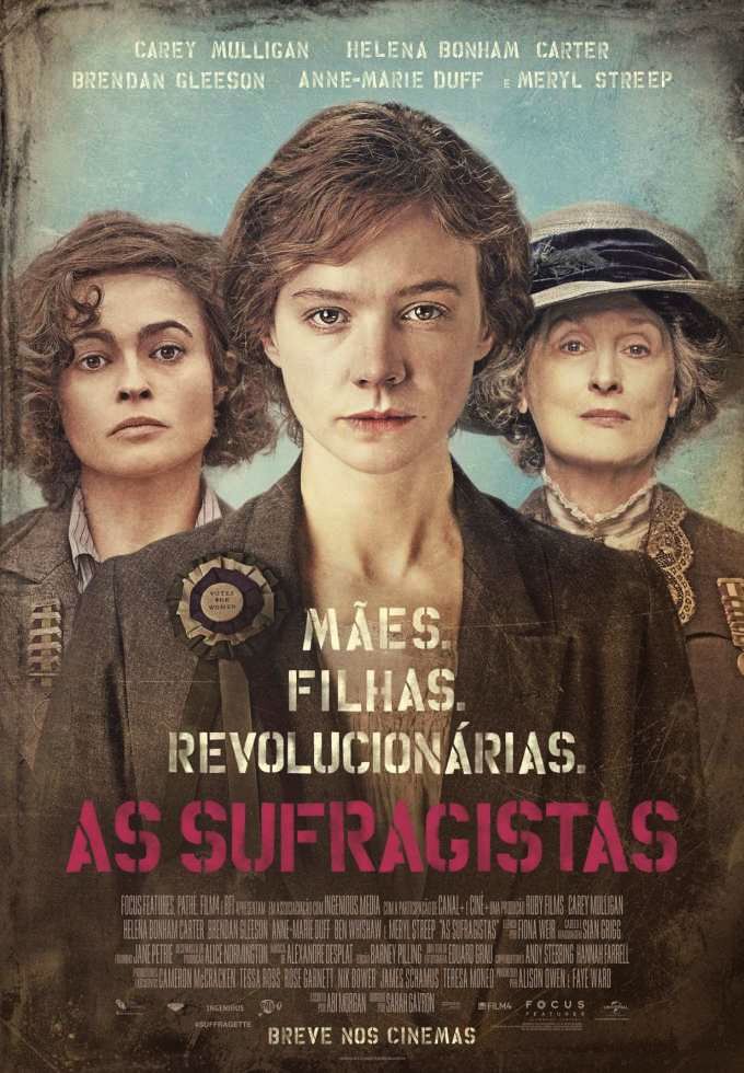 Exibição gratuita do filme "As sufragistas" no Cineclube Ó Lhó Lhó