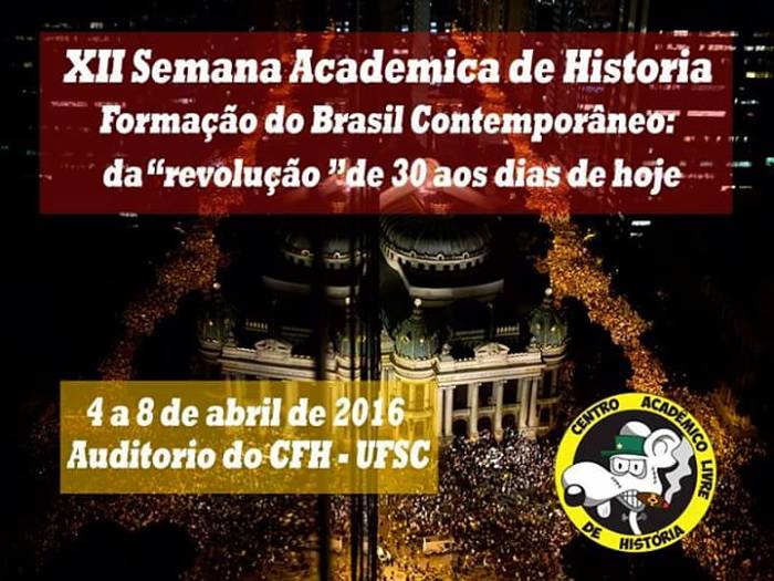 XII Semana Acadêmica de História da UFSC