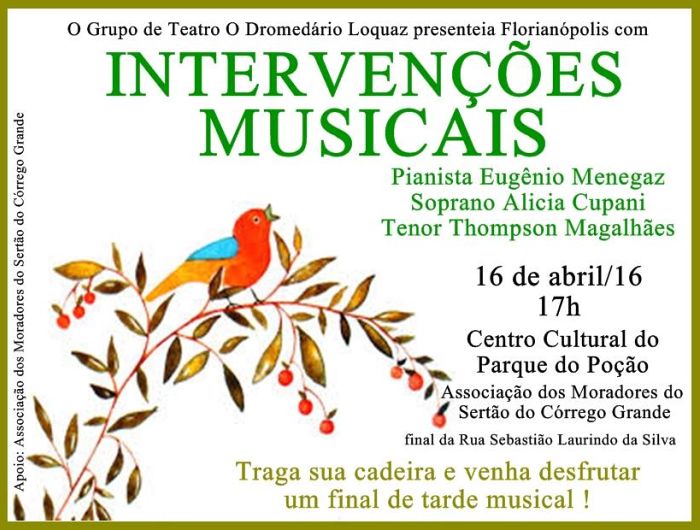 3º Concerto gratuito ao ar livre do "Intervenções Musicais" do Dromedário Loquaz