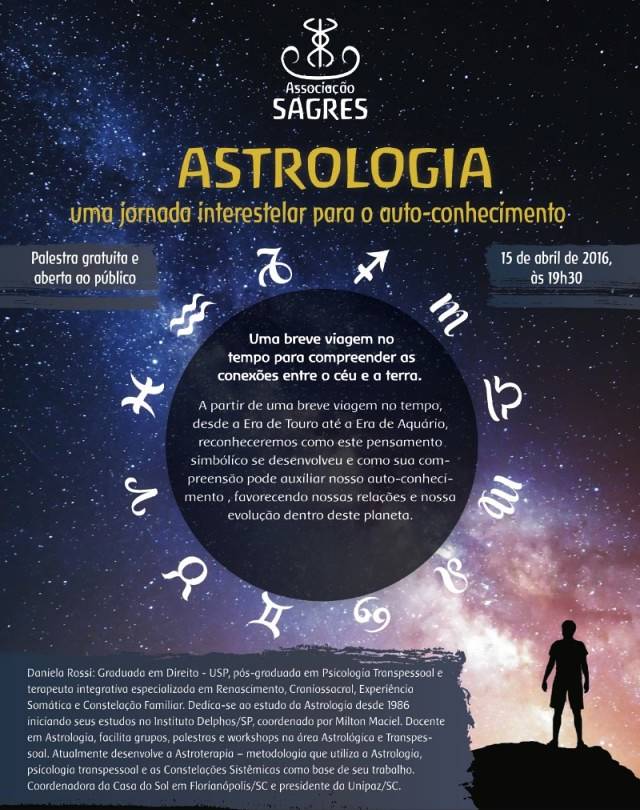 Palestra gratuita "Astrologia - Uma jornada interestelar para o auto-conhecimento"