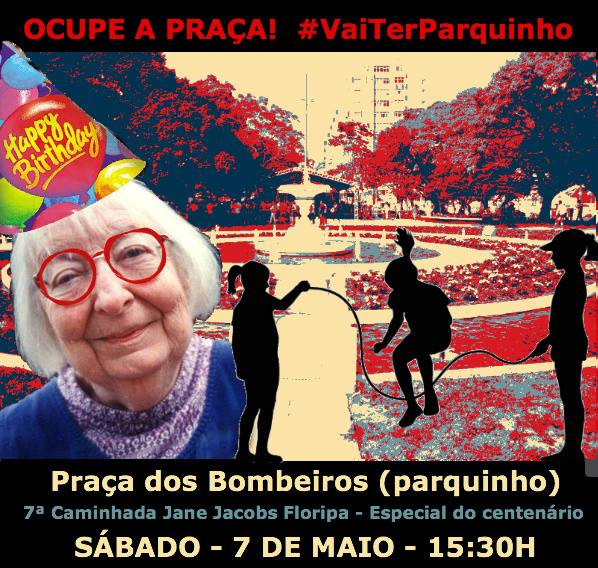 7ª Caminhada Jane Jacobs "Ocupe a Praça" promove picnic, debate e brincadeiras no parquinho
