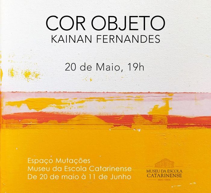 Exposição "Cor Objeto" do artista catarinense Kainan Fernandes