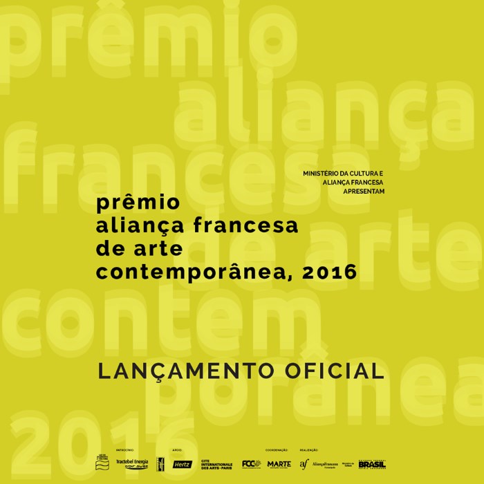 Prêmio Aliança Francesa de Arte Contemporânea 2016 recebe inscrições