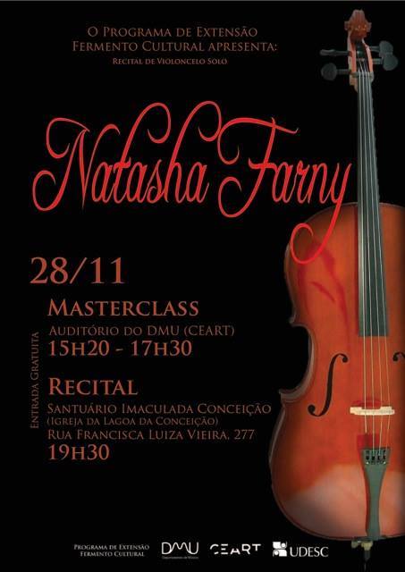 Recital e masterclass com violoncelista americana Natasha Farny