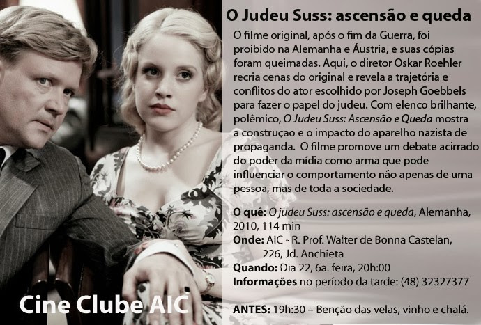 Cineclube AIC exibe o filme O Judeu Süss