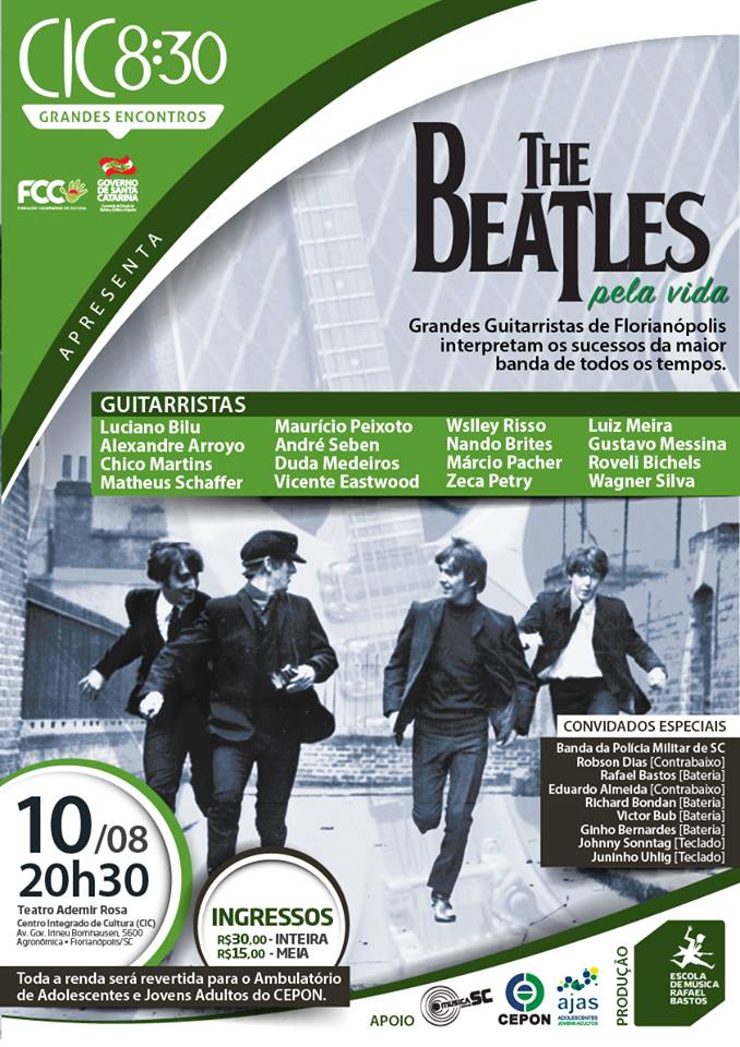 Show beneficente "The Beatles pela Vida" no CIC 8:30