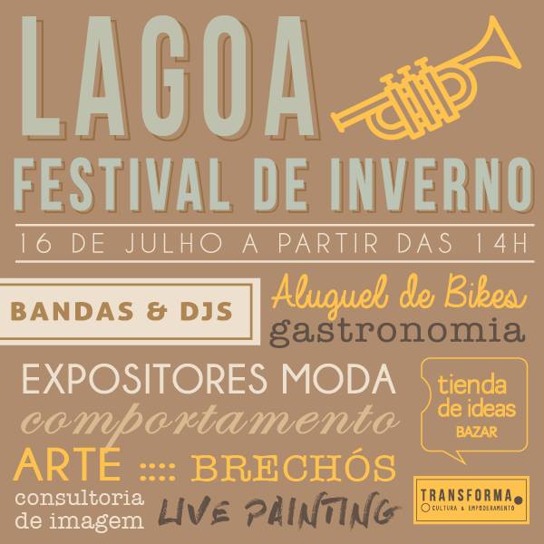 Lagoa Festival de Inverno 2016 com muita música, arte, moda e gastronomia