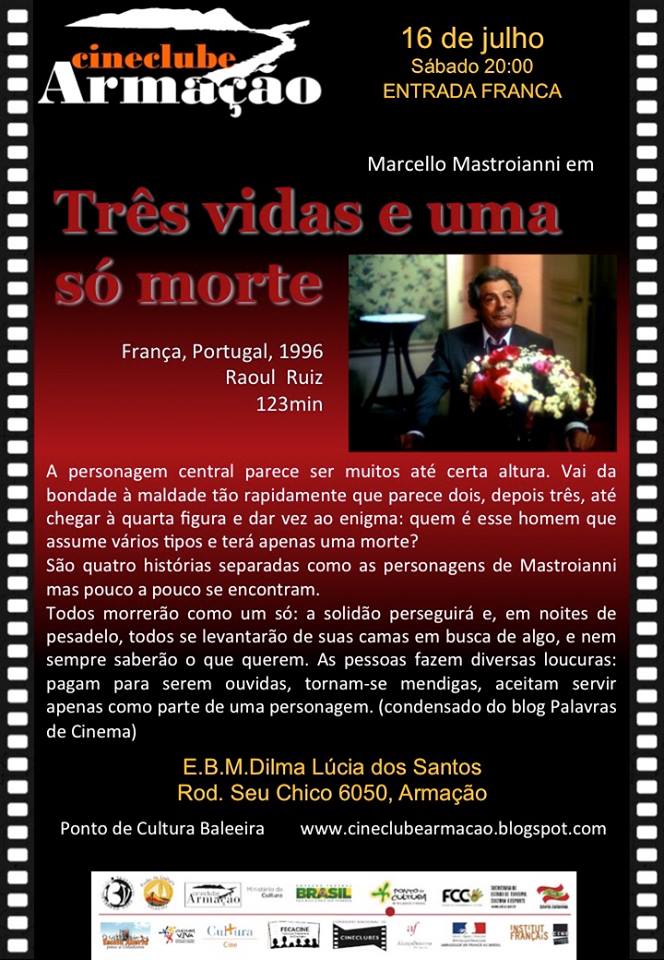Cineclube Armação exibe "Três vidas e uma só morte" (1996) com Marcelo Mastroiani