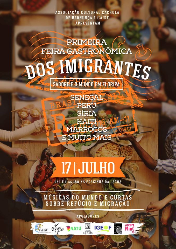 1ª Feira Gastronômica dos Imigrantes com música ao vivo e curtas sobre migração