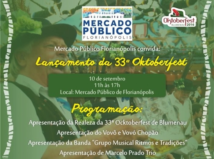Lançamento da 33ª Oktoberfest no Mercado Publico de Florianópolis