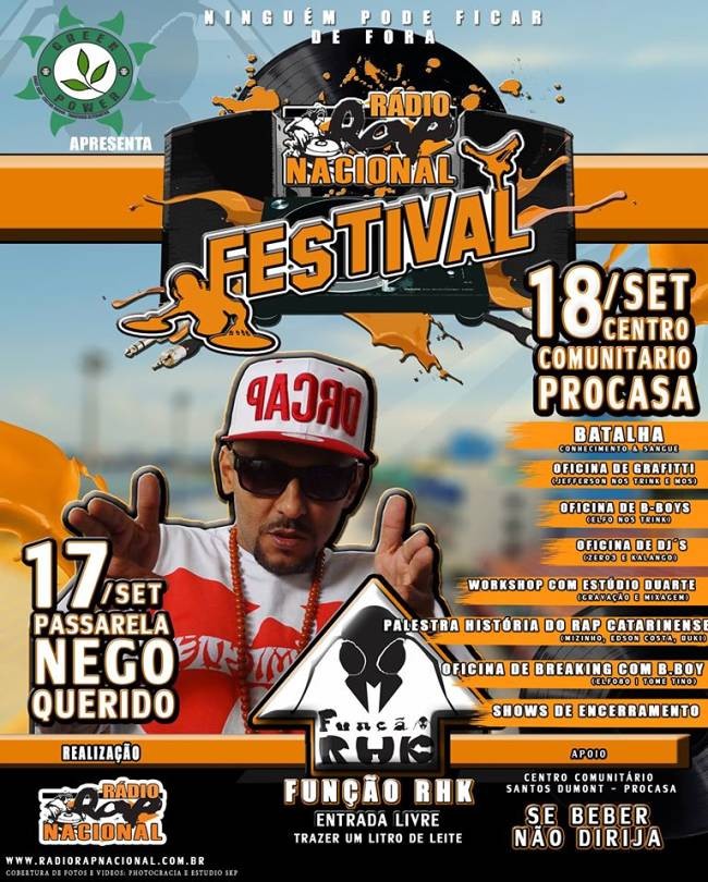 Festival Rádio Rap Nacional tem programação gratuita em Floripa e São José