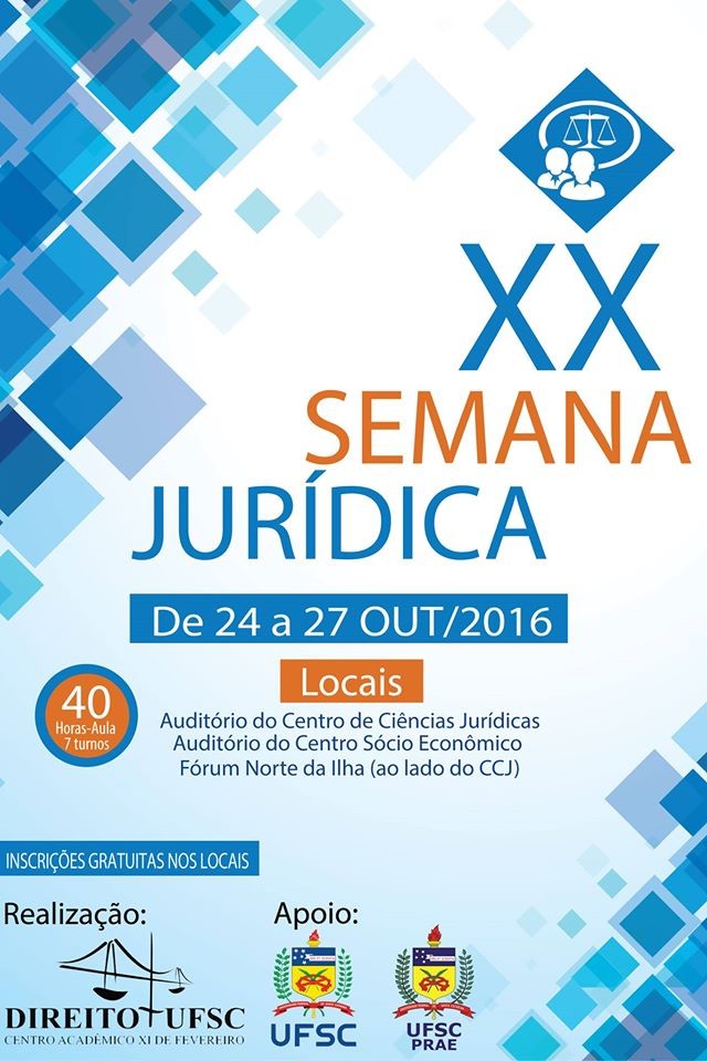 XX Semana Jurídica do Curso de Direito da UFSC