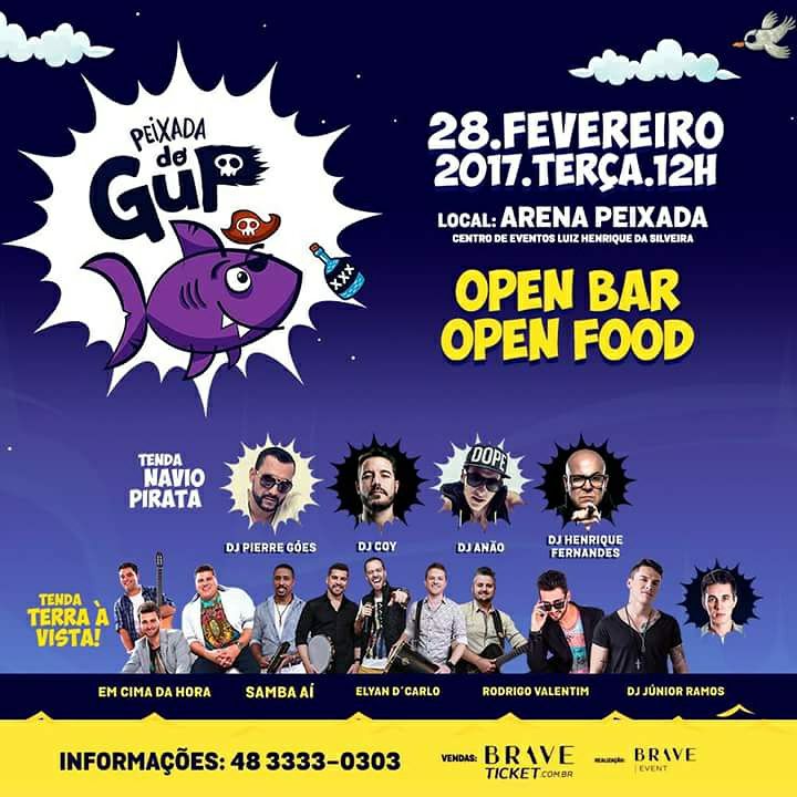 15ª Peixada do Gui encerra Carnaval Florianópolis 2017 com nove atrações musicais em dois palcos