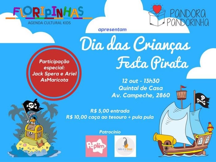 Festa Pirata Floripinhas no Dia das Crianças