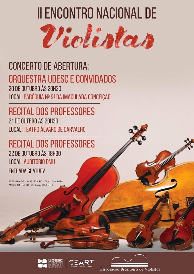 2º Envio - Encontro Nacional de Violistas terá três concertos gratuitos de música clássica