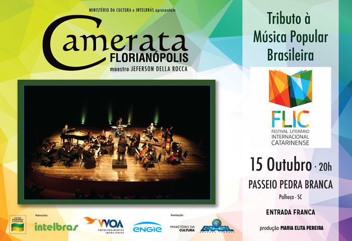Camerata Florianópolis faz concerto gratuito de classicos da MPB no Festival Literário