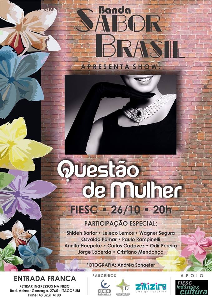 Banda Sabor Brasil apresenta show gratuito "Questão de Mulher" - FIESC Indústria e Cultura