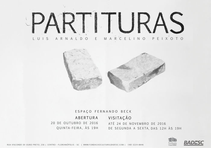 Exposição "Partituras: Desenho do tempo" de Luis Arnaldo e Marcelino Peixoto