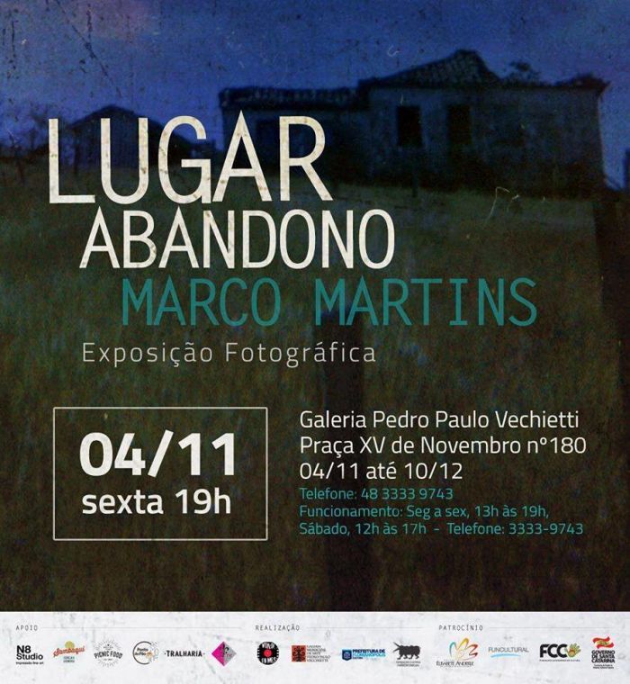 Exposição fotográfica "Lugar Abandono", do cineasta Marco Martins -CANCELADO