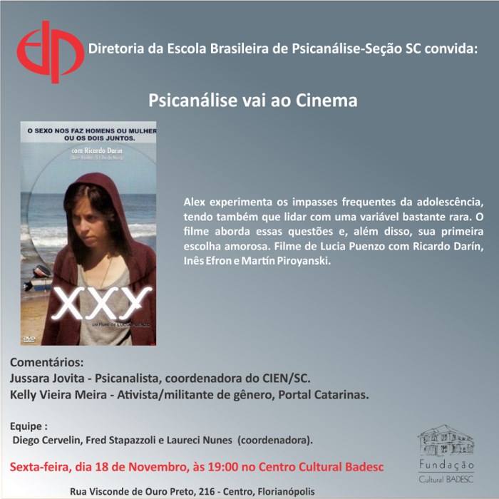 Cineclube Badesc exibe "XXY" (2007) de Lucía Puenzo