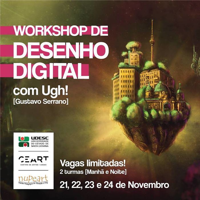 Workshop gratuito de desenho digital na Udesc