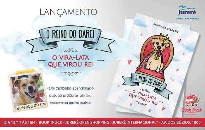 Show gratuito com Edson Moura e lançamento do livro do cãozinho Darci
