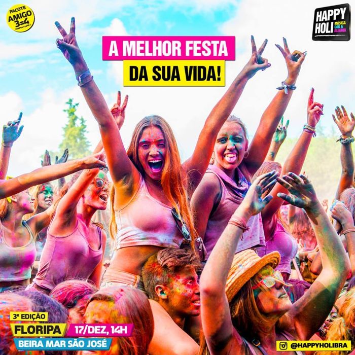 Happy Holi Florianópolis 2016 - Maior Festival de Música e Cores do Mundo