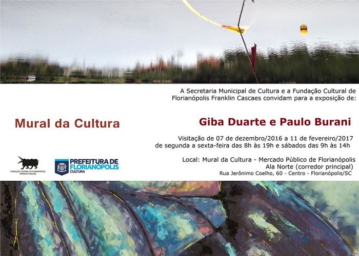 Exposição de Giba Duarte e Paulo Burani no Mural da Cultura do Mercado Público