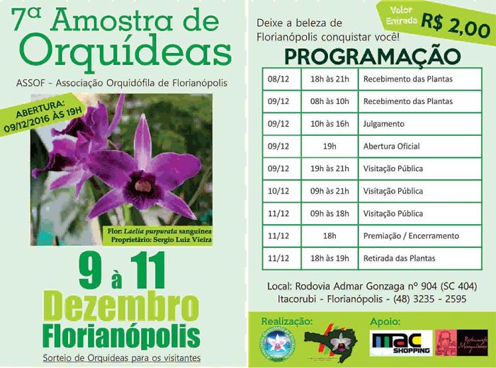 7ª Amostra de Orquídeas da ASSOF