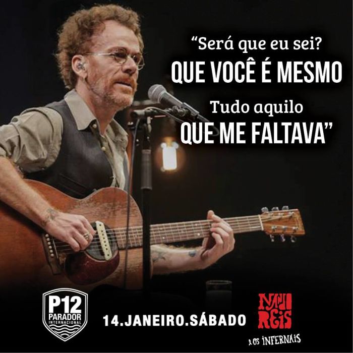 Nando Reis e "Os Infernais" em show da turnê "jardim-pomar"