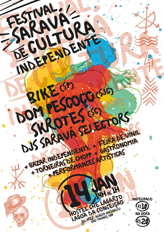 1º Festival Saravá de Cultura Independente com shows, bazar, feira de vinil e arte