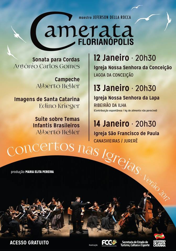 Camerata Florianópolis faz concertos gratuitos nas Igrejas Históricas da cidade