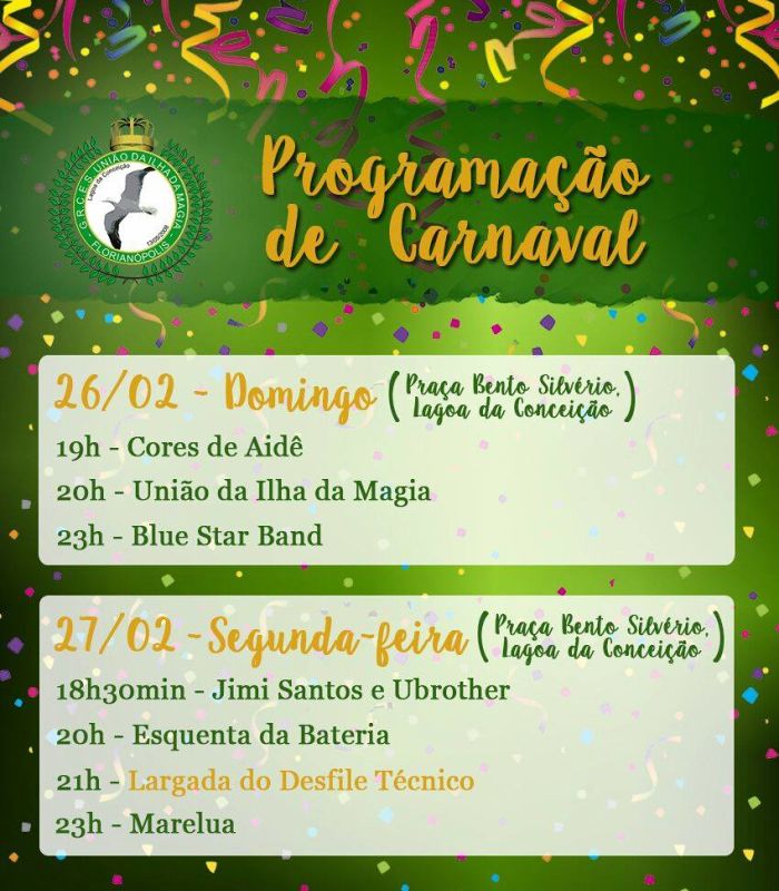 Carnaval de rua na Lagoa com Escola de Samba União da Ilha da Magia