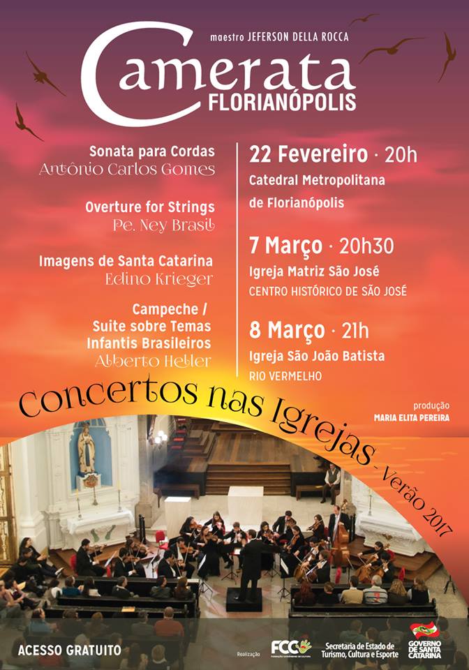 Camerata Florianópolis faz concertos gratuitos de clássicos brasileiros em Igrejas Históricas