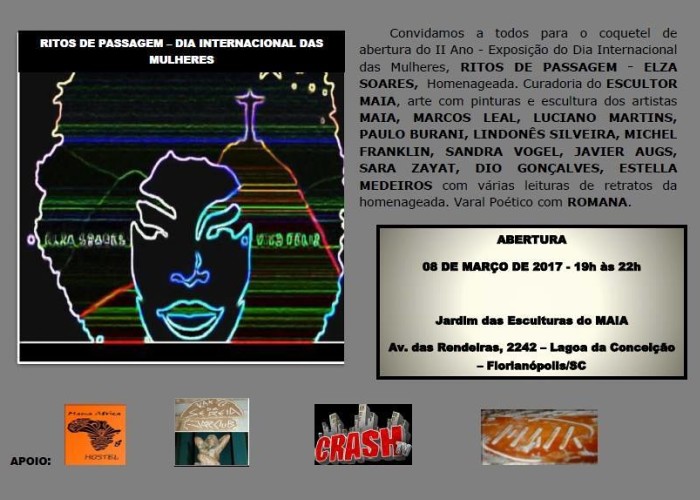 Exposição de pinturas e esculturas em homenagem ao Dia Internacional da Mulher e a cantora Elza Soares