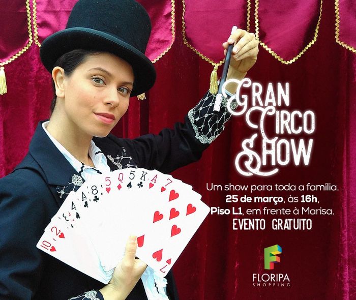 Espetáculo gratuito "Gran Circo Show" em comemoração ao Dia do Circo
