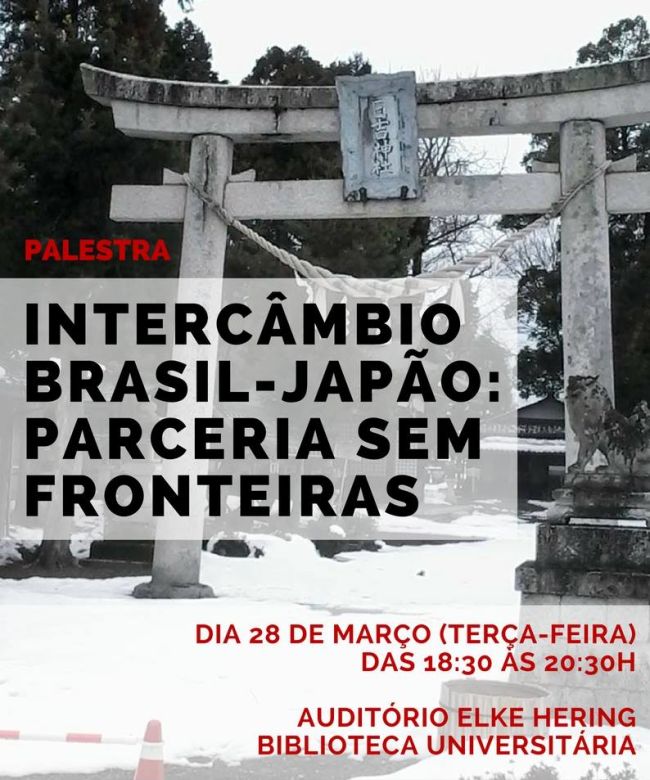 Palestra gratuita "Intercâmbio Brasil-Japão: parceria sem fronteiras"