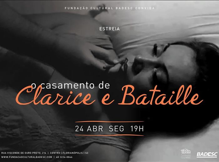 Cineclube Badesc exibe "O casamento de Clarice e Bataille" de Aline Dias e Julia Amaral