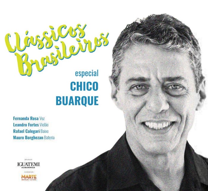 Especial Chico Buarque no circuito musical gratuito Clássicos Brasileiros Iguatemi