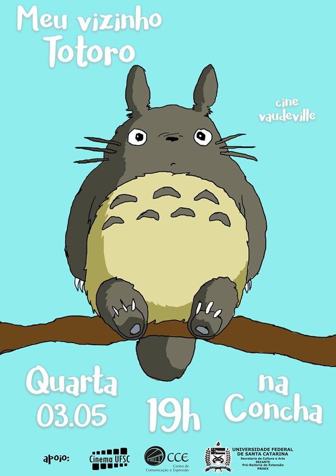 Cine Vaudeville exibe animação japonesa "Meu vizinho Totoro" ao ar livre de graça