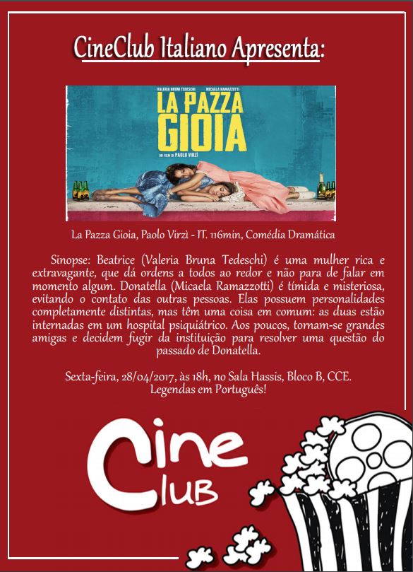 CineClub Italiano exibe comédia dramática "La Pazza Gioia" de Paolo Virzì