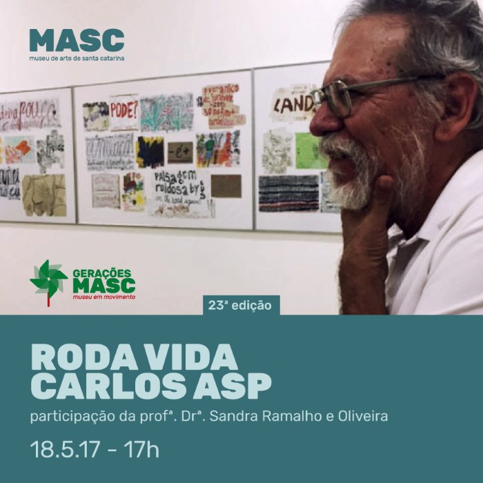 23º Gerações Masc conversa sobre vida e obra do artista Carlos Asp