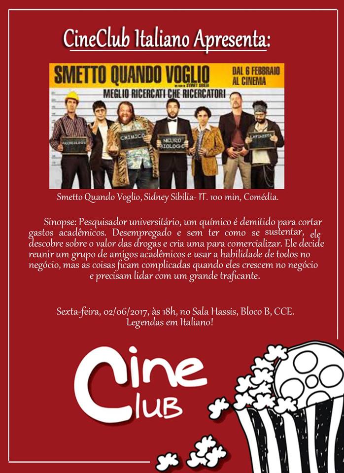 Cineclub Italiano exibe filme "Smetto quando voglio" de Sidney Sibilia
