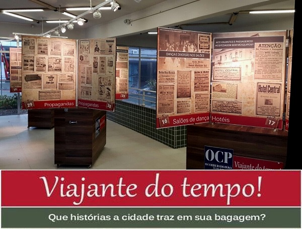 Exposição "O Viajante do Tempo" do jornal "O Correio do Povo" comemora aniversário da Biblioteca Pública