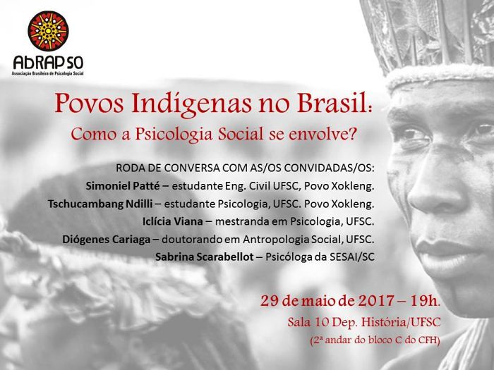 Roda de conversa "Povos Indígenas no Brasil: Como a Psicologia Social se envolve?"