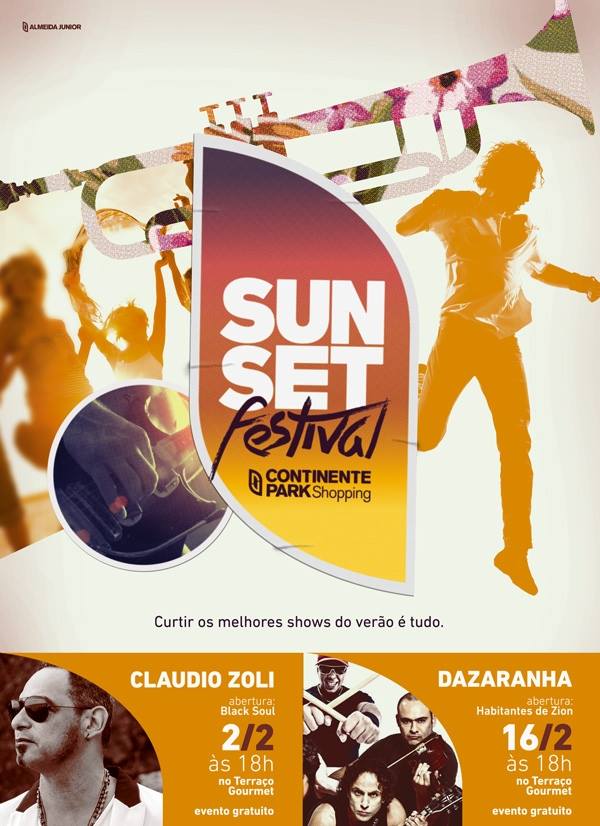 Show gratuito da banda catarinense Dazaranha no Sunset Festival Continente