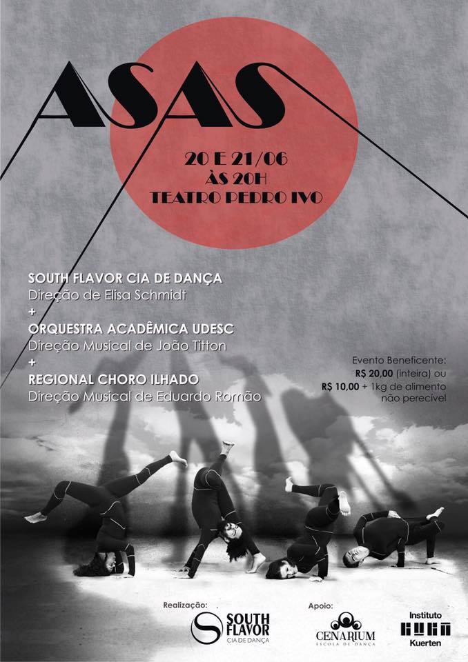 Espetáculo de dança "Asas" da Cia. South Flavor com Orquestra Acadêmica Udesc e Regional Choro Ilhado