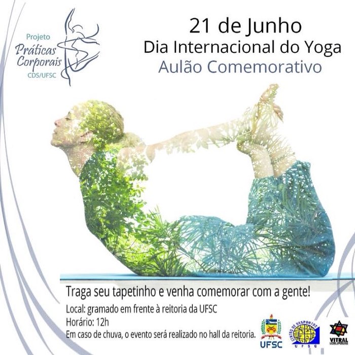 Dia Internacional do Yoga terá dois aulões comemorativos gratuitos na UFSC
