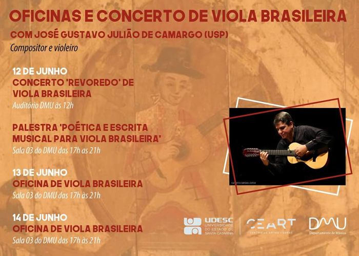 Udesc realiza oficinas, palestra e concerto de viola brasileira