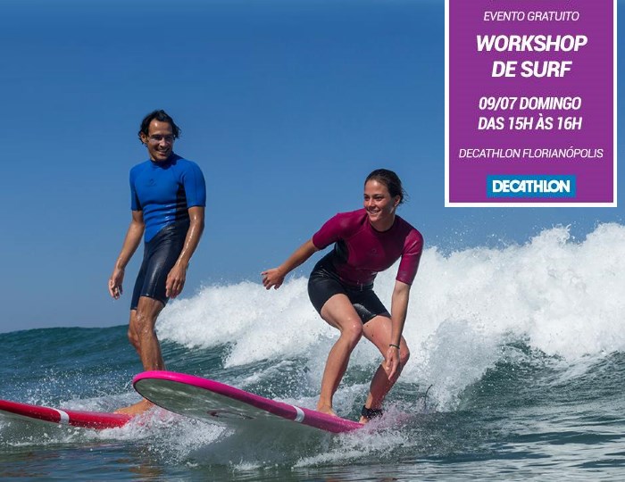 Workshop de Surf Decathlon gratuito sem inscrição